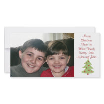 KRW Country Christmas Tree Custom Photo Card photo cards