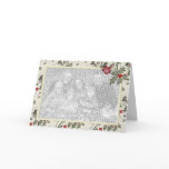 KRW Country Holly and Ivory Stripes Photo cards