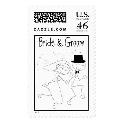 KRW Custom Bride &amp; Groom Wedding Stamp