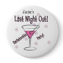 KRW Custom Bride's Last Night Out Bachelorette Pin buttons
