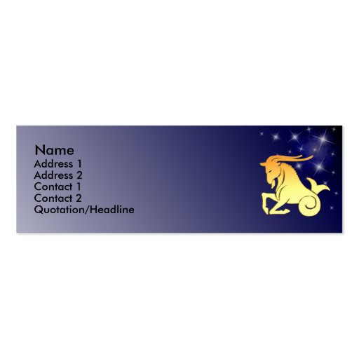 KRW Custom Capricorn Zodiac Sign Profile Card Business Card Templates (front side)
