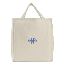 KRW Custom Diamond Monogram in Blue embroidered bags