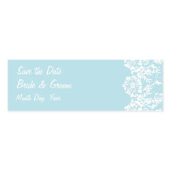 KRW Custom Elegant Floral Blue Save the Date profilecard