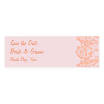 KRW Custom Elegant Floral Pink Save the Date profile cards