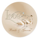 KRW Custom Graceful Swans Love Wedding Seals stickers