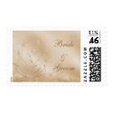 KRW Custom Ivory Satin and Pearls Wedding postage