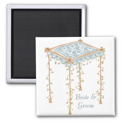 KRW Custom Jewish Wedding Canopy Favor Magnet by KRWWedding wedding canopy