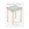 KRW Custom Jewish Wedding Canopy Save the Date postcards