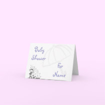 KRW Custom Little Ducks Blue Baby Shower cards
