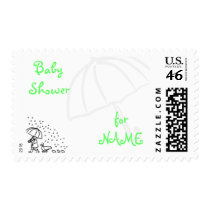 KRW Custom Little Ducks Green Baby Shower postage by krwbaby KRW Custom Little Ducks Green Baby Shower postage