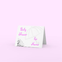 KRW Custom Little Ducks Pink Baby Shower cards