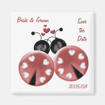 KRW Custom Love Bugs Save the Date Wedding Refrigerator Magnet