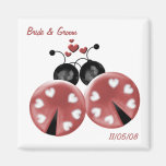 KRW Custom Love Bugs Wedding Favor Fridge Magnet