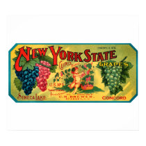 KRW CUSTOM NY State Grapes Vintage Crate Label posters by KRWOldWorld KRW CUSTOM NY State Grapes Vintage Crate Label posters