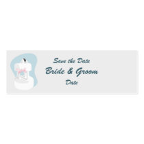 KRW Custom Save the Date Blue Wedding Cake profile cards