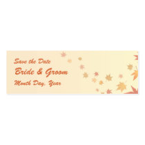 KRW Custom Save the Date Fall Leaves Wedding profile cards
