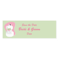 KRW Custom Save the Date Pink Wedding Cake profile cards