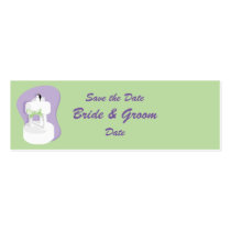 KRW Custom Save the Date Purple Wedding Cake profile cards