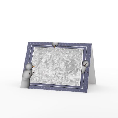 KRW Custom Snowmen Photo Holiday Card by KRWHolidays