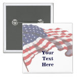 KRW Custom Text American Flag Pin