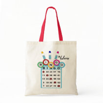KRW Custom Text Colorful Bingo Tote Bag bags