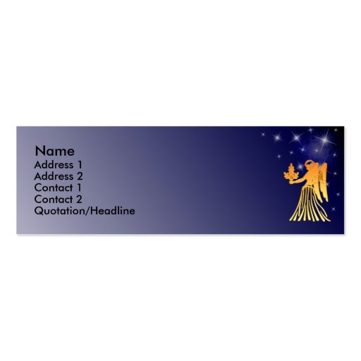 KRW Custom Virgo Zodiac Sign Profile Card Business Card Templates