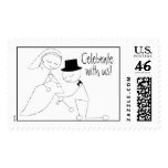 krw, cute, bride, groom, wedding, stamp, garter,