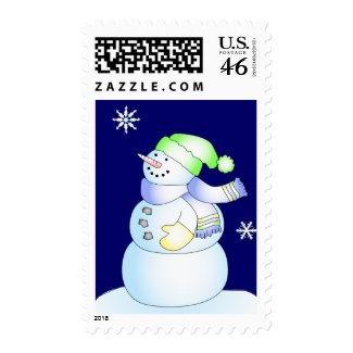 KRW Cute Cartoon Snowman Holiday stamp