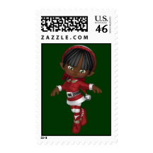 KRW Cute Christmas Elf Holiday Stamp