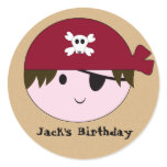 KRW Cute Custom Pirate Birthday Stickers
