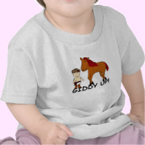 KRW Cute Giddy Up Horsie Baby Cowboy t-shirts