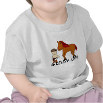 KRW Cute Giddy Up Horsie Baby Cowboy t-shirts