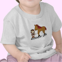 KRW Cute Giddy Up Horsie Baby Cowgirl t-shirts