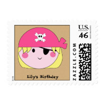 KRW Cute Pink Pirate Custom Stamp