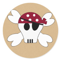 KRW Cute Pirate Skull and Crossbone Stickers stickers