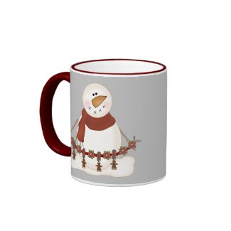 KRW Cute Snowman and Holiday Garland Mug mug