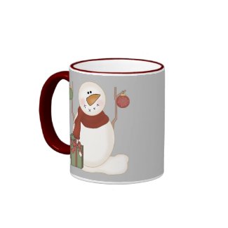 KRW Cute Snowman and Ornaments and Gifts Mug mug
