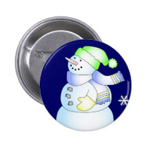 KRW Cute Snowman Holiday Pin