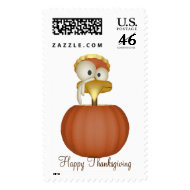 KRW Cute Turkey Thanksgiving Stamp stamp