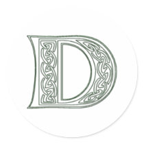 KRW - D - Celtic Monogram Seal stickers