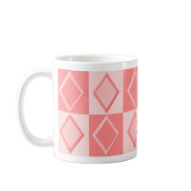 KRW Diamond Patter Mug - Coral by KRWDesigns KRW Diamond Patter Mug - Coral