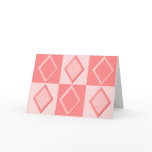 KRW Diamond Pattern Note Cards - Coral