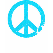 KRW Distressed Blue Peace Sign t-shirts by KRWDesigns KRW Distressed Blue Peace Sign t-shirts