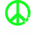 KRW Distressed Neon Green Peace Sign t-shirts