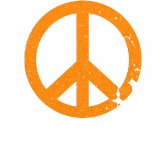 KRW Distressed Orange Peace Sign shirt