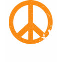 KRW Distressed Orange Peace Sign t-shirts