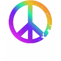 KRW Distressed Rainbow Peace Sign t-shirts by KRWDesigns KRW Distressed Rainbow Peace Sign t-shirts