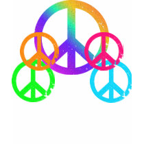 KRW Distressed Rainbow Peace Signs t-shirts by KRWDesigns KRW Distressed Rainbow Peace Signs t-shirts