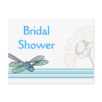 KRW Dragonfly Custom Bridal Shower Invitation postcards