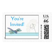 KRW Dragonfly Custom Bridal Shower Stamp